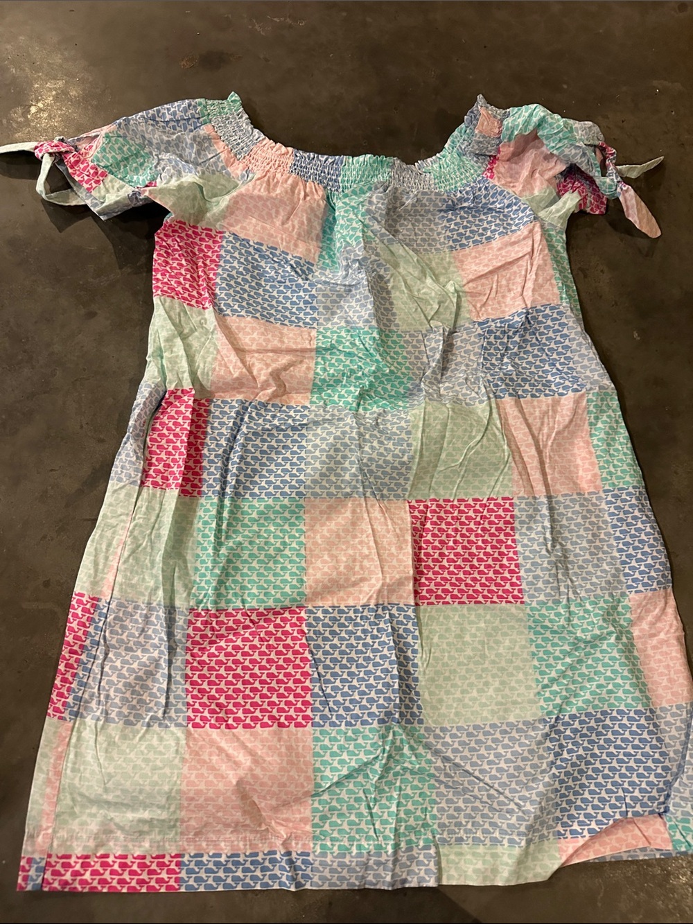 Vineyard Vines for target off the shoulder patchwork dress